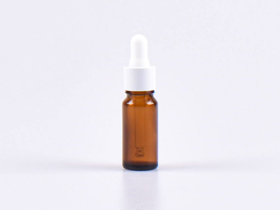 Braunglasflasche 10ml, mit Pipette weiss