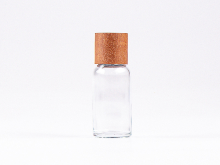 Glasflasche-mit-Schraubverschluss-Tropfmontur-Bambus