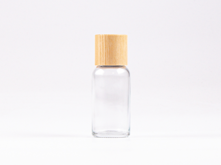Glasflasche-mit-Schraubverschluss-Tropfmontur-Bambus