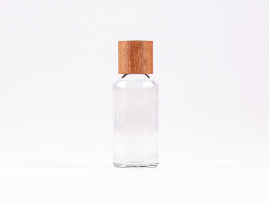 Glasflasche-mit-Schraubverschluss-Tropfmontur-Bambus