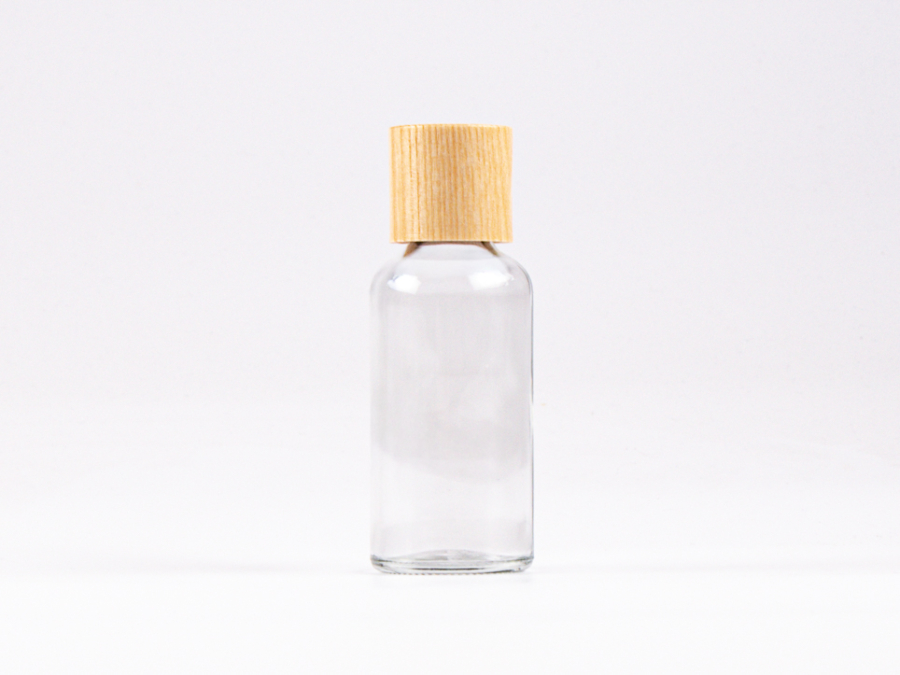 Glasflasche-mit-Schraubverschluss-Tropfmontur-Bambus