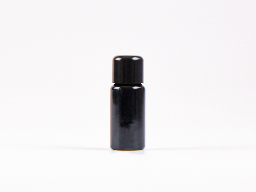 MIRON Violettglasflasche 10 ml - Tropfmontur Schwarz
