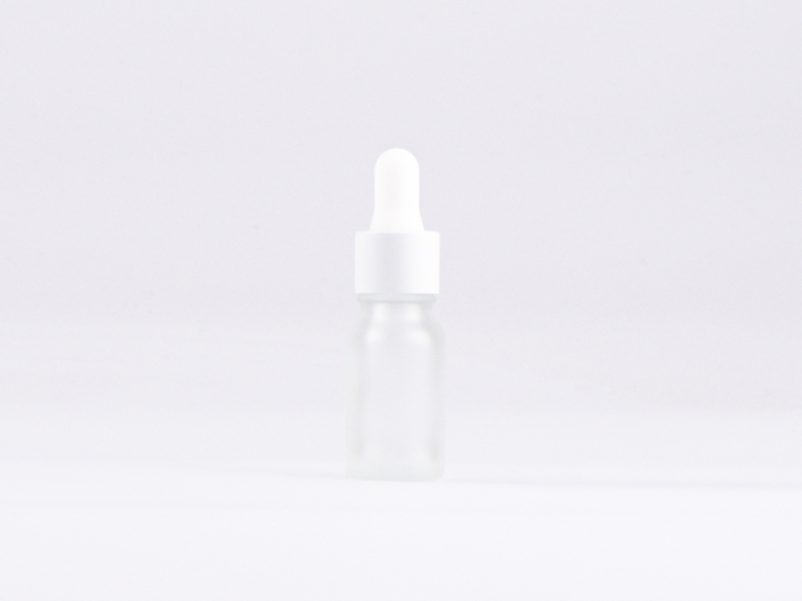 säuremattierte Flasche 10ml, mit Pipette weiss