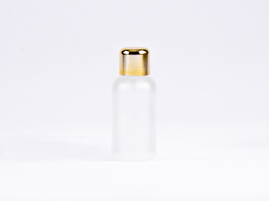 säuremattierte Flasche 30ml, mit Tropfmontur Gold