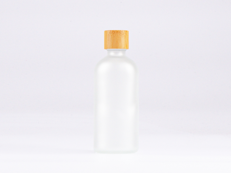 Glasflasche-mit-Schraubverschluss-Tropfmontur-Bambus