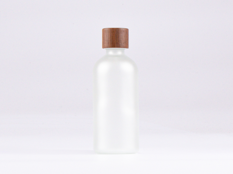 säuremattierte Flasche 100ml, mit Tropfmontur Walnut