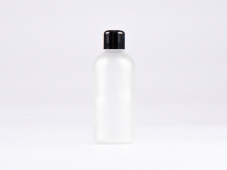 säuremattierte Flasche 100ml, mit Schraubverschluss schwarz