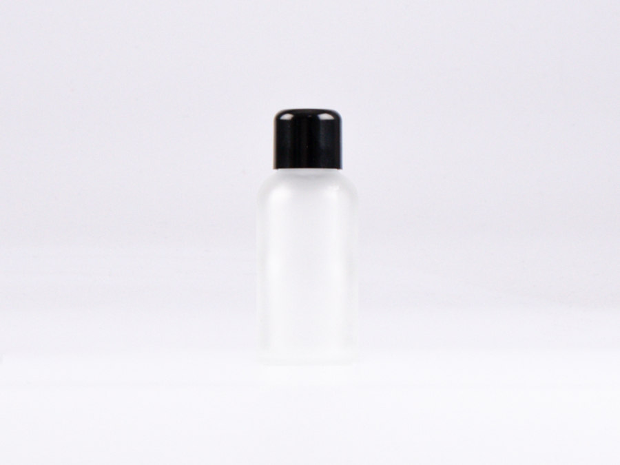 säuremattierte Flasche 30ml, mit Schraubverschluss schwarz
