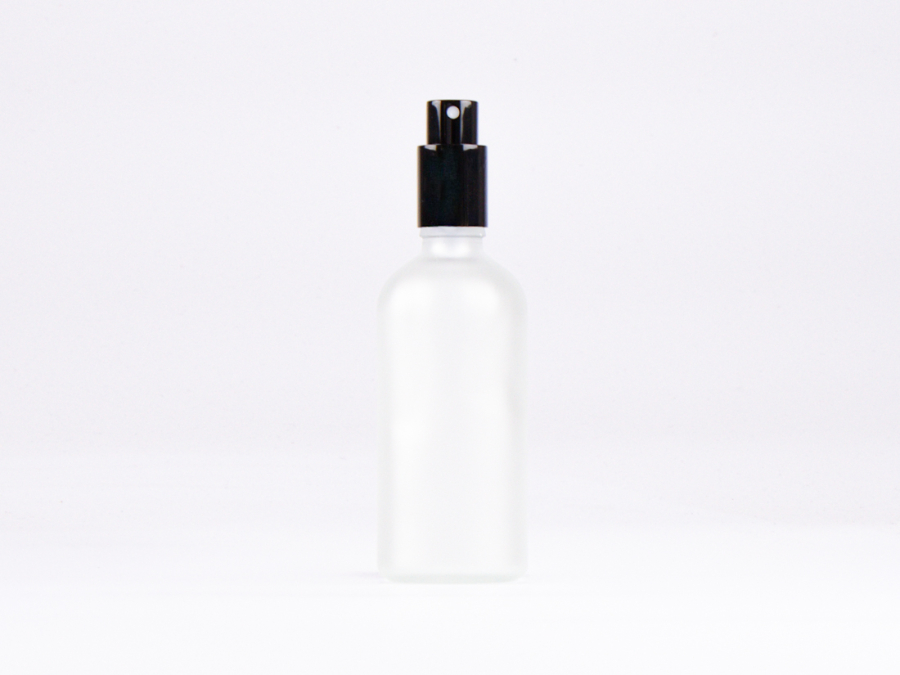 säuremattierte Flasche 100 ml - Zerstäuber Aluminium