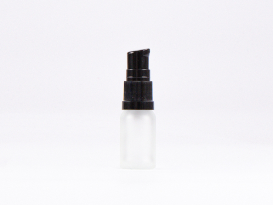säuremattierte Flasche 10ml, mit Lotionspumpe Kunststoff