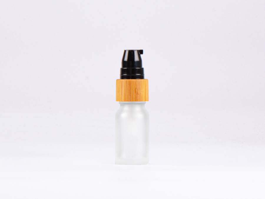 säuremattierte Flasche 10ml, mit Lotionspumpe Bambus