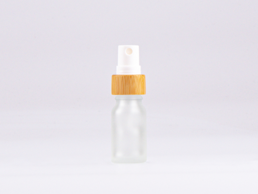 säuremattierte Flasche 10ml, mit Zerstäuber Bambus