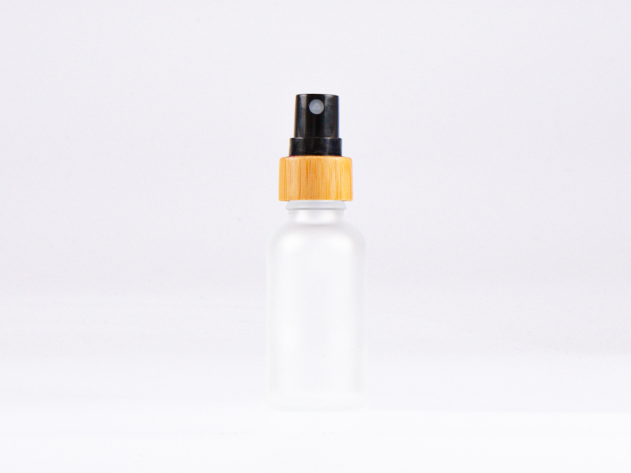 säuremattierte Flasche 30ml, mit Zerstäuber Bambus