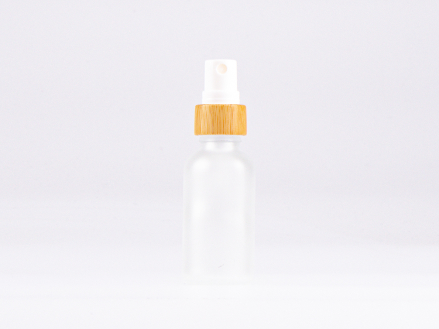 säuremattierte Flasche 30ml, mit Zerstäuber Bambus