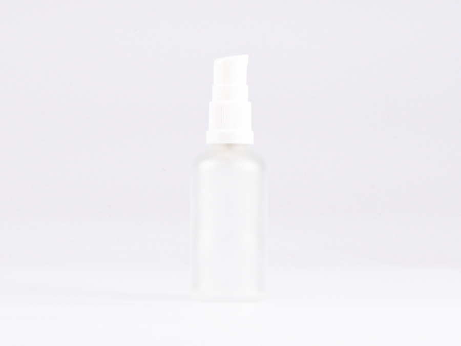 säuremattierte Flasche 50ml, mit Lotionpumpe Kunststoff