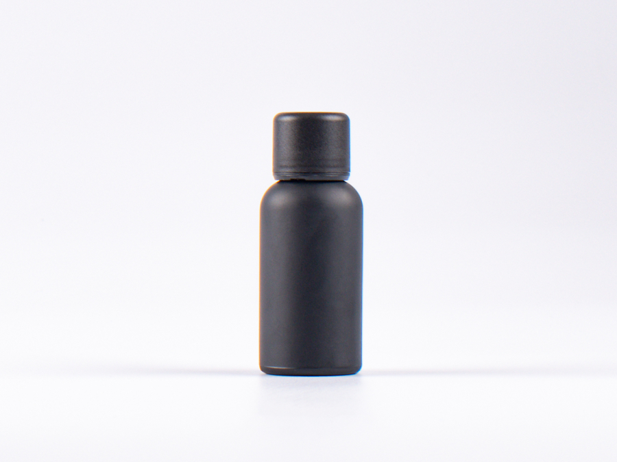Schwarzglasflasche 30 ml - Schraubverschluss OV