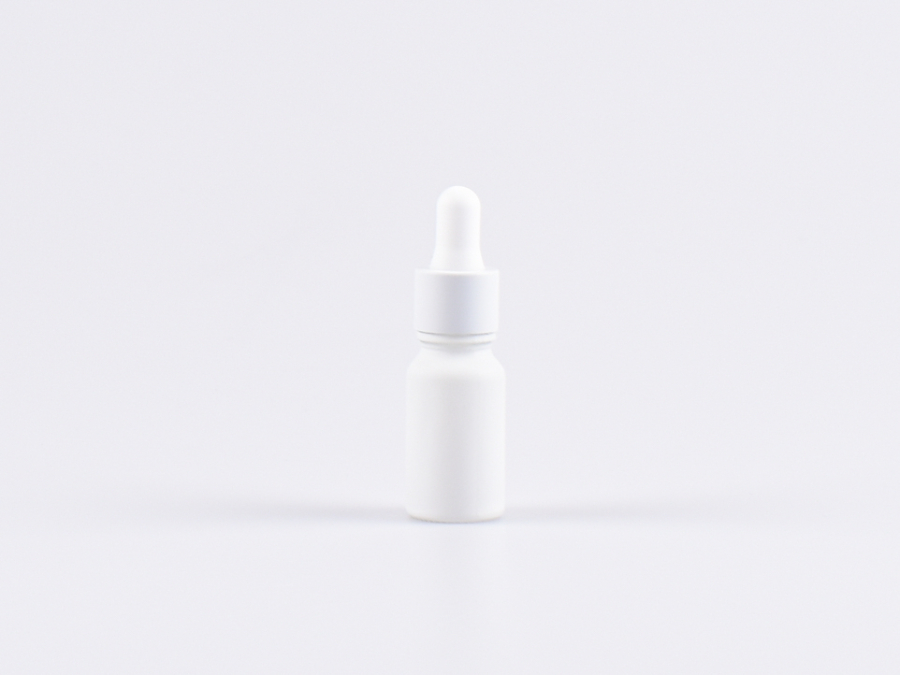 Weissglasflasche 10ml, mit Pipette weiss
