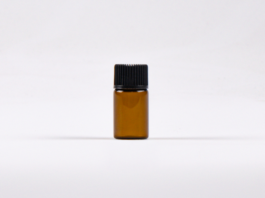 Mini Tropfflasche Braunglas 3 ml