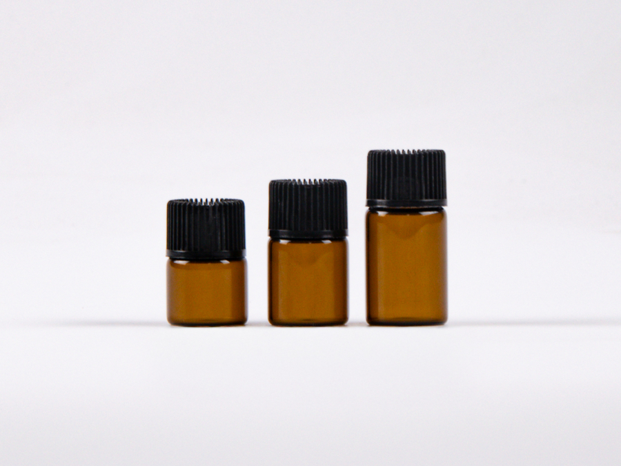 Mini Tropfflasche Braunglas 2 ml