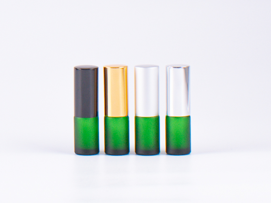 Grünglasflasche 10 ml - Lotionspumpe Aluminium