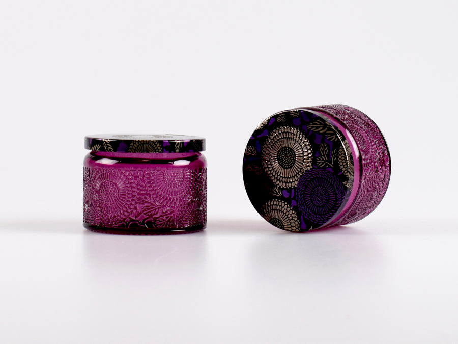 Dekorglas, 120ml, lila purpur