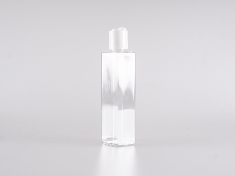 Flasche "Karl" 200ml, mit FlipTop oder DiscTop Verschluss, weiss/schwarz