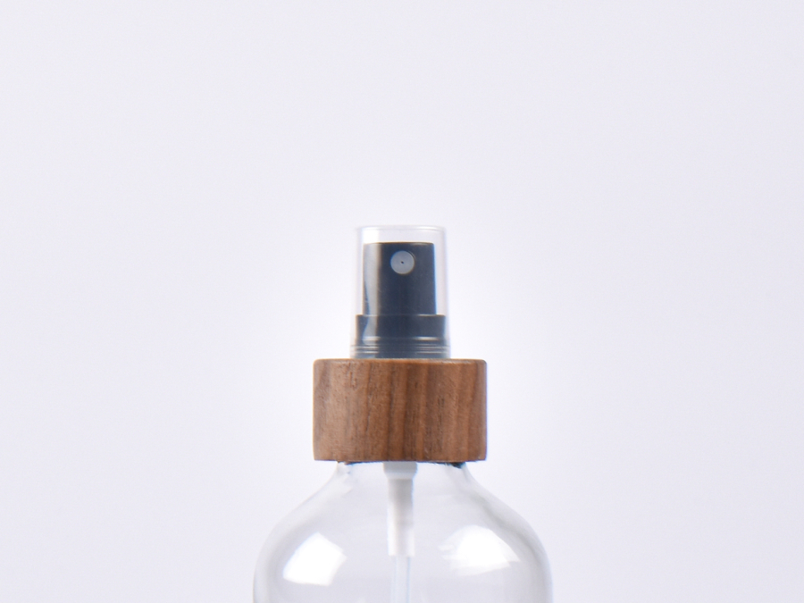 Glasflasche säuremattiert, 250ml, mit Zerstäuber Walnut