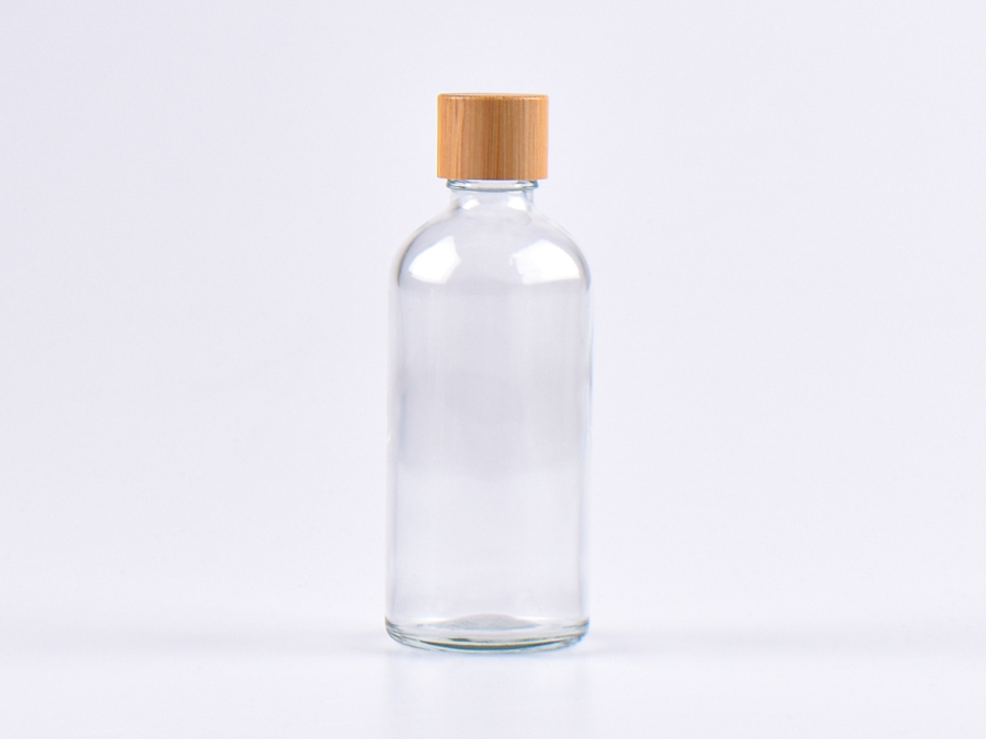 Glasflasche-mit-Schraubverschluss-Tropfmontur-Bambus