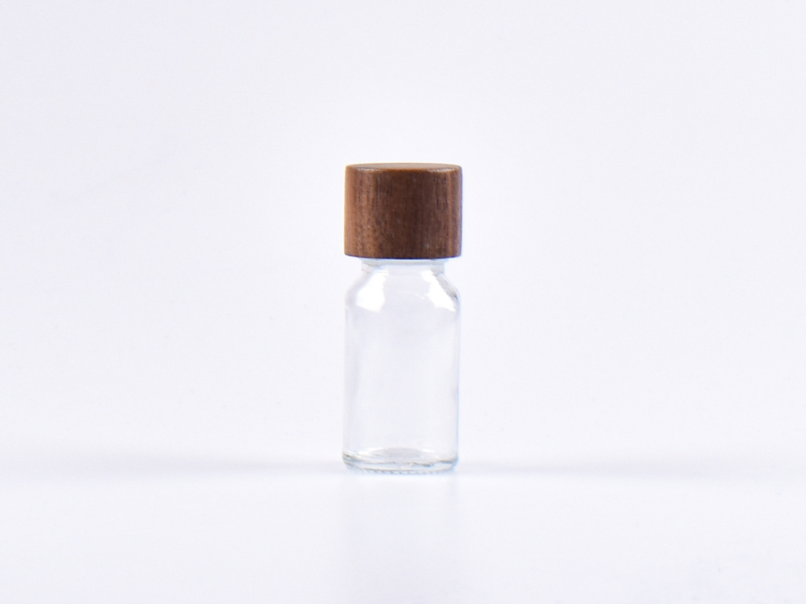 Klarglasflasche 10ml, mit Tropfmontur Walnut