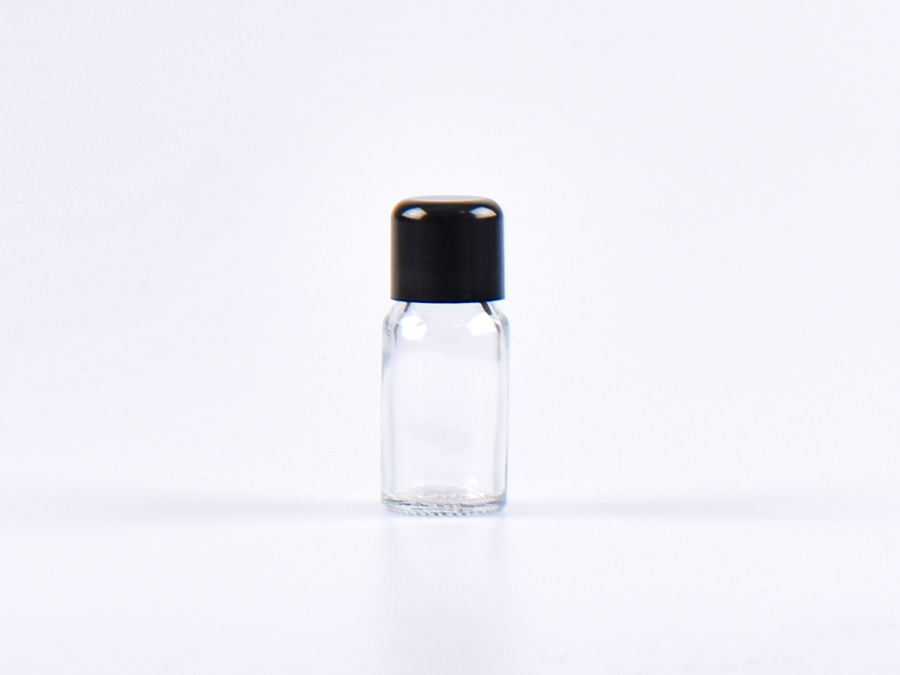 Klarglasflasche 10ml, mit Tropfmontur schwarz