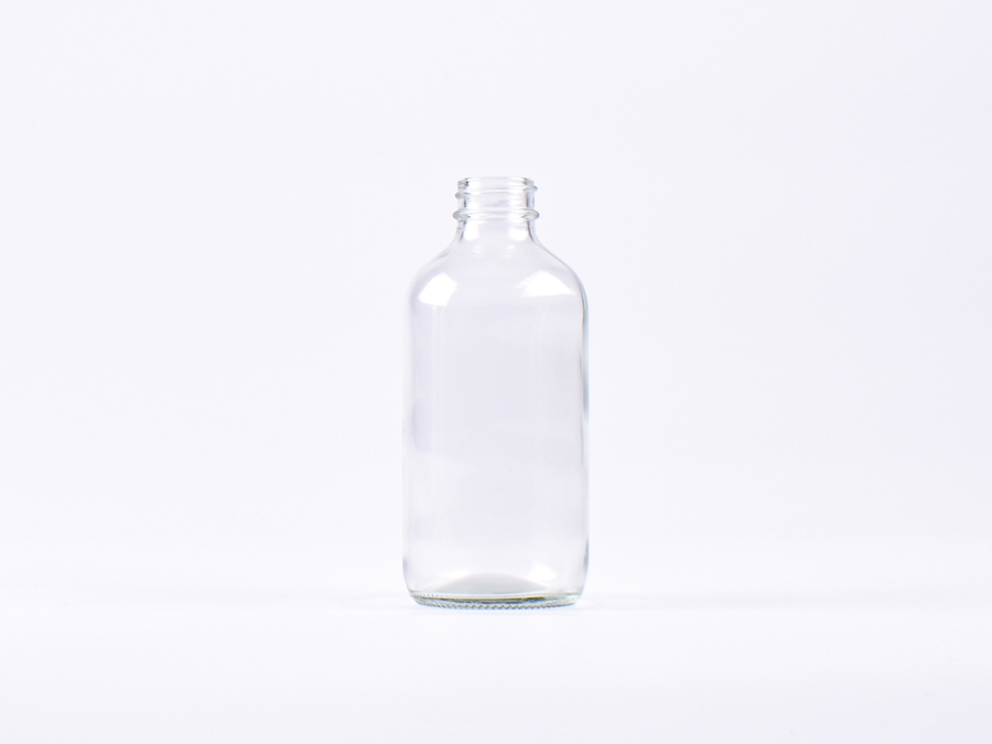 Klarglasflasche 250ml, 28/410, ohne Montur