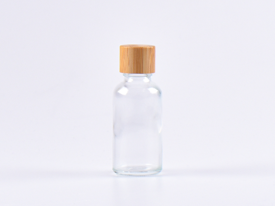 Glasflasche-mit-Schraubverschluss-Tropfmontur-Bambus