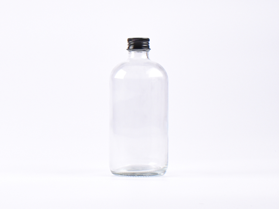 Klarglasflasche 500ml, mit Schraubverschluss Aluminium