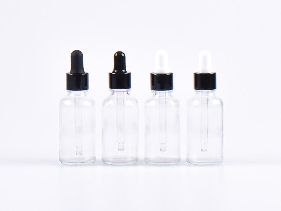 Klarglasflasche 10ml, mit Pipette schwarz