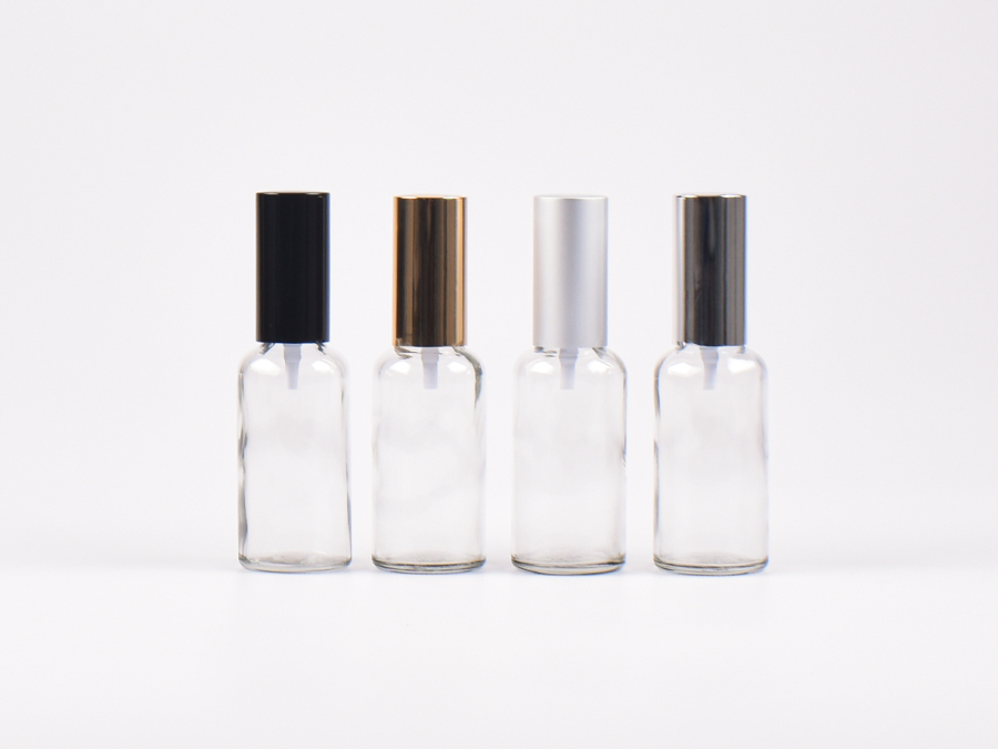 Klarglasflasche 10ml, mit Zerstäuber Aluminium, 4 Color