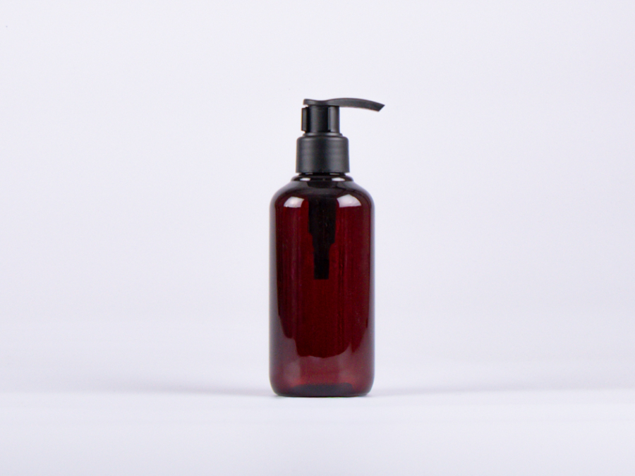 Flasche "Alex" 200ml, mit Dispenser schwarz-matt