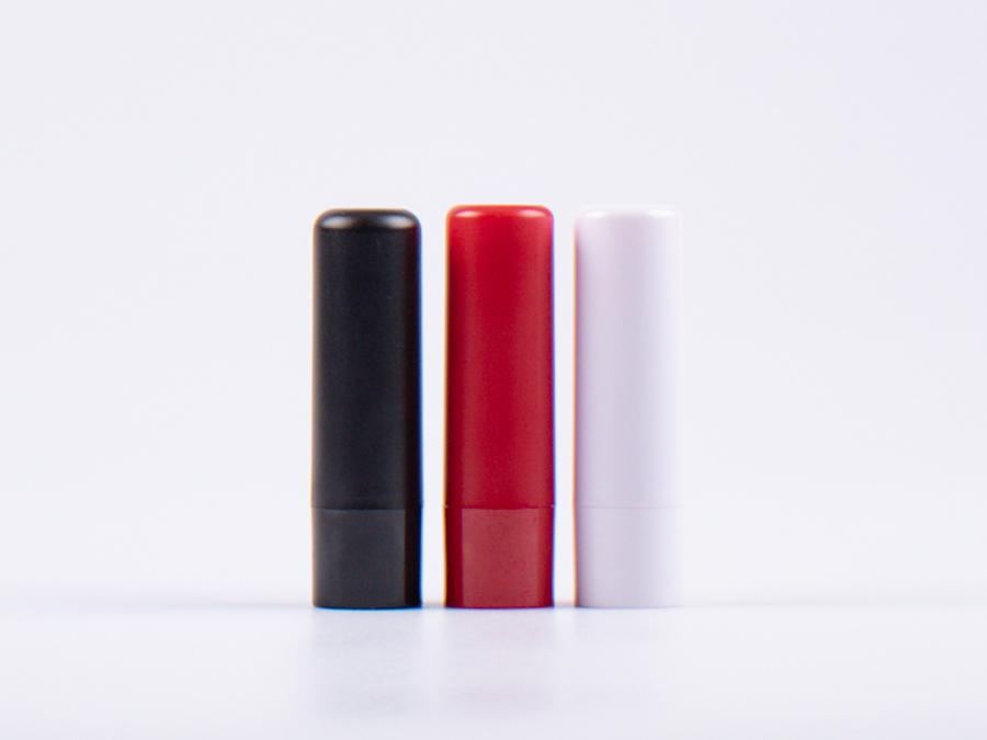 Lippenstifthülse, 5ml, schwarz/weiss/rot