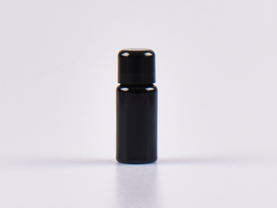 MIRON Violettglasflasche 10ml, mit Schraubverschluss Schwarz