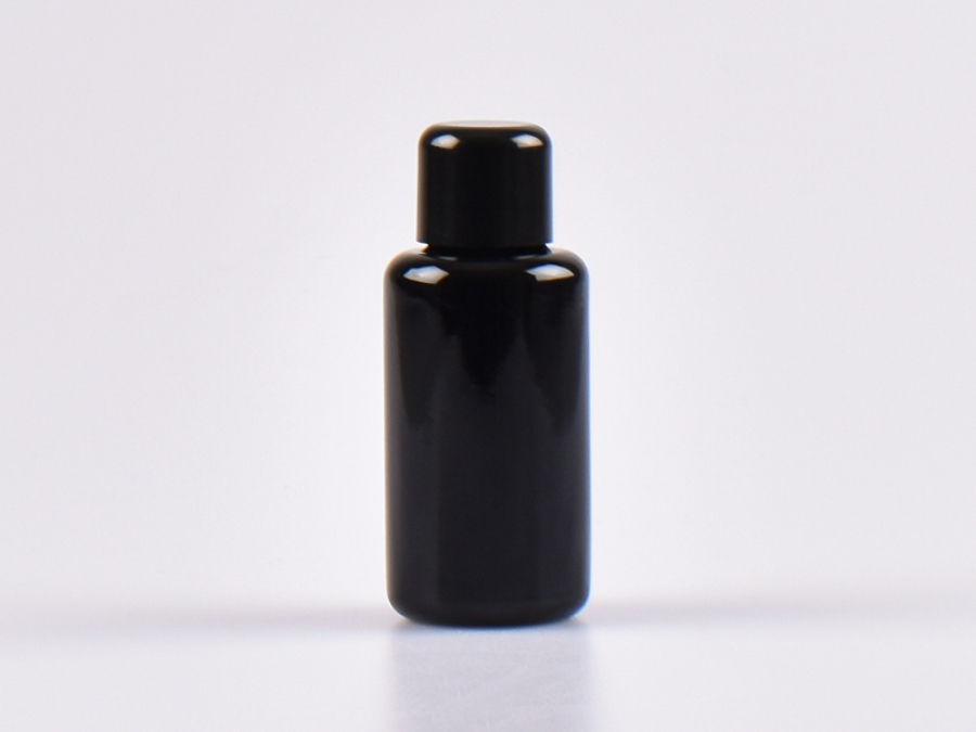 MIRON Violettglasflasche 30ml, mit Schraubverschluss Schwarz
