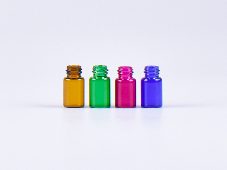 Mini-Glasflasche, 2ml, color