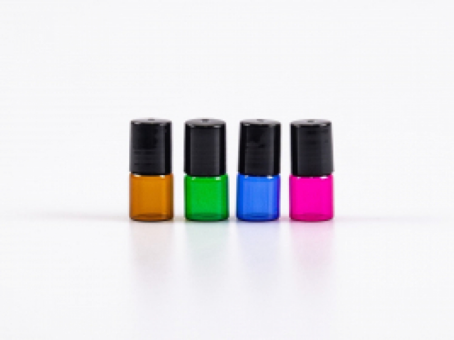 Mini-Glasflasche, 2ml, color