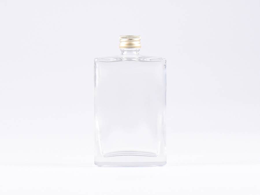 Klarglasflasche "Miro" 100ml, mit Schraubverschluss Aluminium