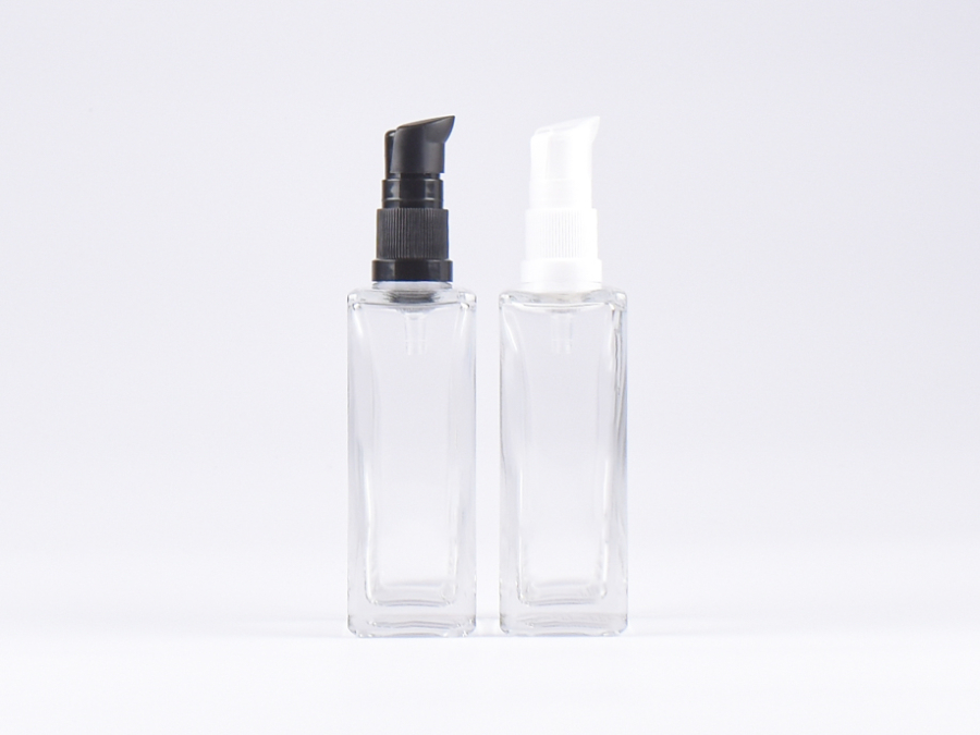 Klarglasflasche Miro 100 ml - Lotionspumpe Kunststoff