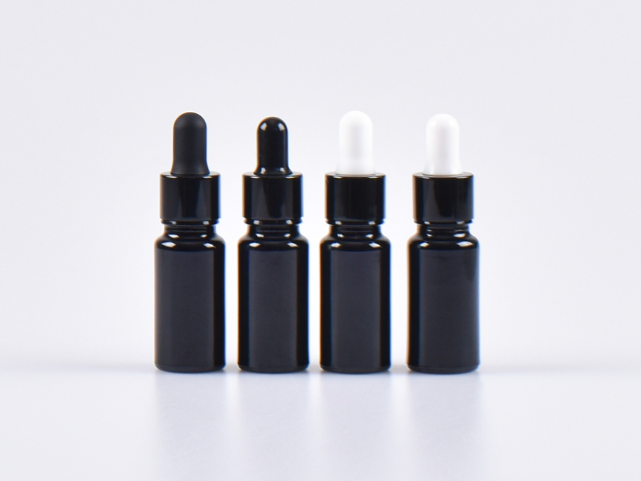 MIRON Violettglasflasche 10ml, mit Pipette schwarz