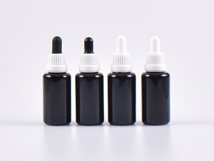 MIRON Violettglasflasche 30ml, mit Pipette OV weiss