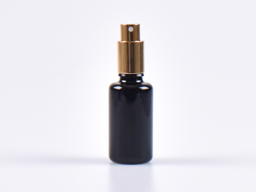 MIRON Violettglasflasche 30ml, mit Zerstäuber Aluminium, 4 Color