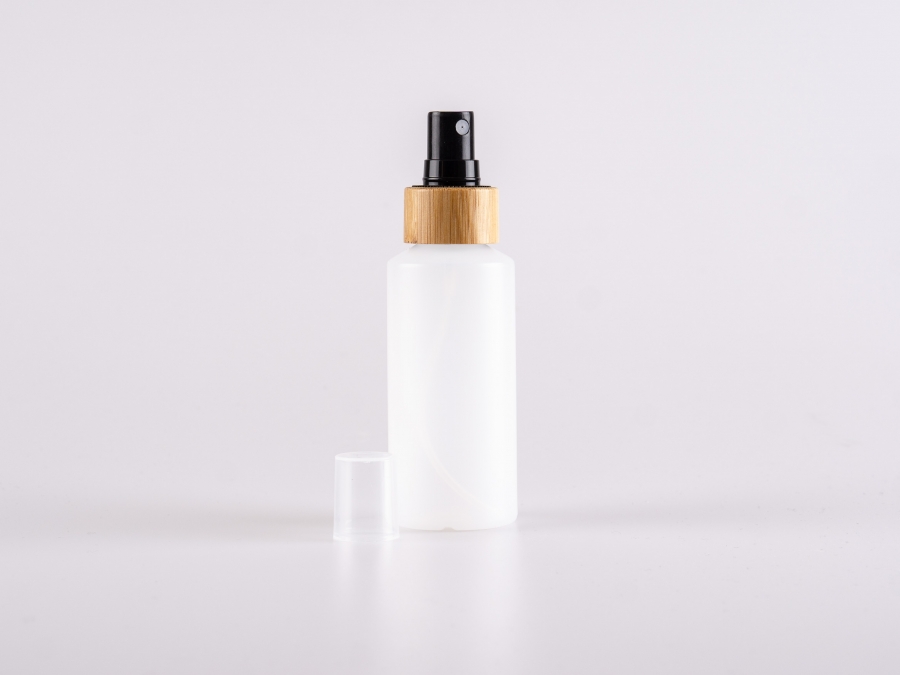 Flasche "Nasa" 100ml, LD-PE, mit Zerstäuber Bambus
