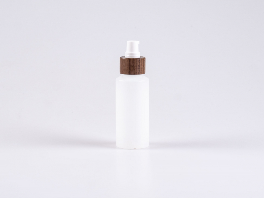 Flasche "Nasa" 100ml, LDPE, mit Lotionspumpe Walnut