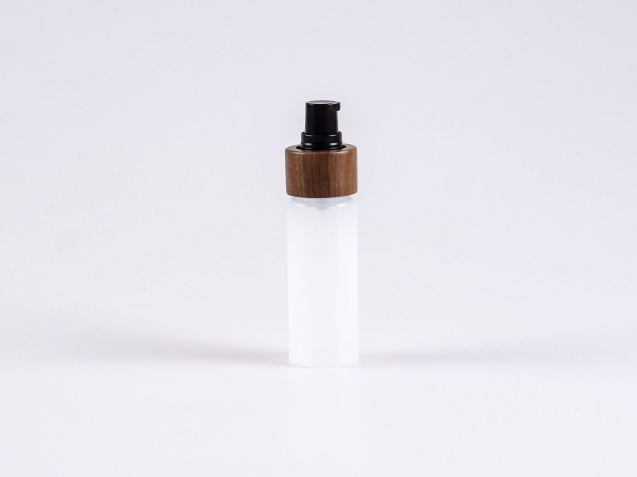 Flasche "Nasa" 50ml, LDPE, mit Lotionspumpe Walnut