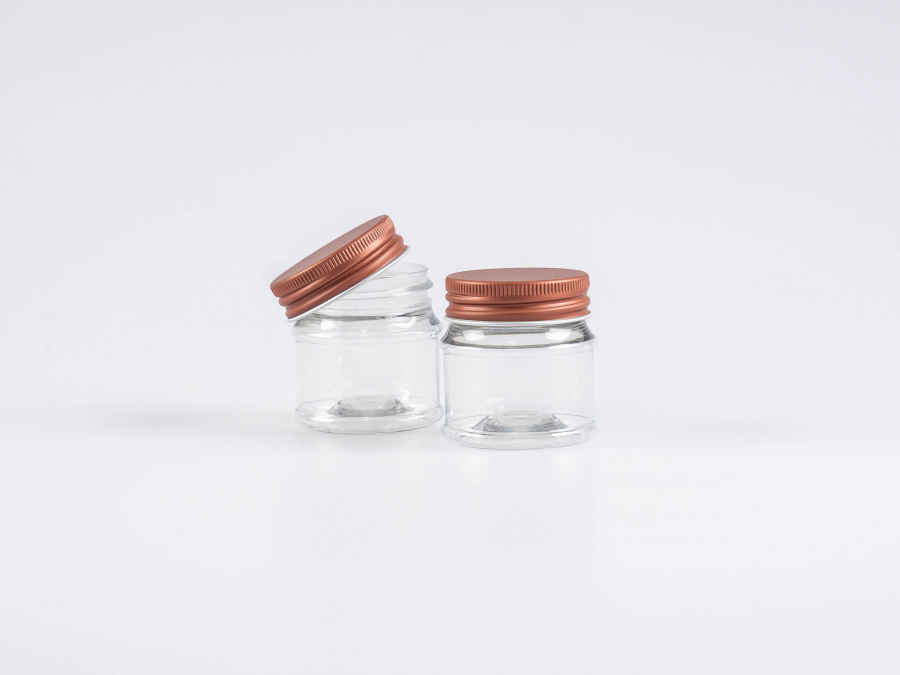 Dose "Neville", 50ml, hohe Form, mit Metalldeckel in 3 Farben